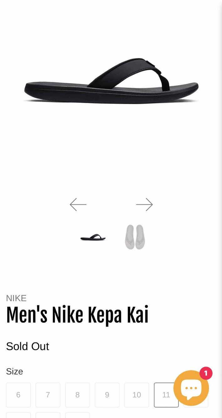 Men's Nike Kepa Kai Sandals Black Size 11